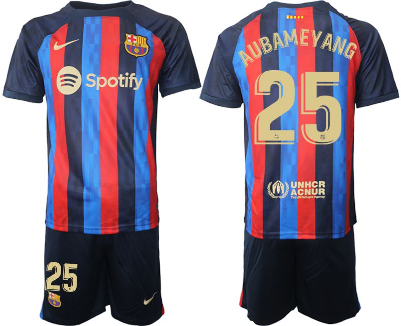 Men 2022-2023 Club Barcelona home blue 25 Soccer Jersey